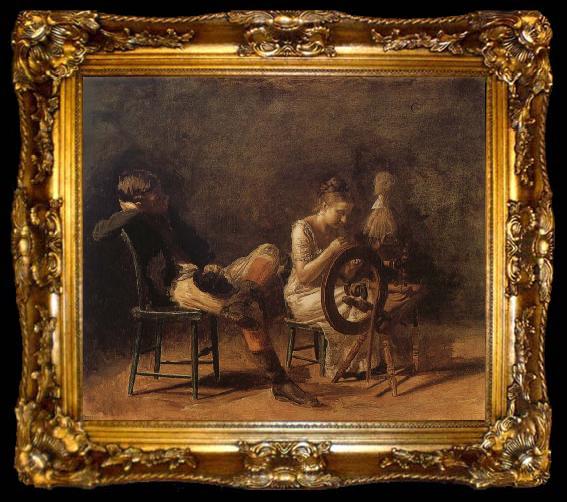 framed  Thomas Eakins Advances, ta009-2